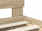 Bed Frame with Headboard Sonoma 120 x 190 cm Engineered wood 3407897