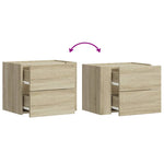 ZNTS Wall-mounted Bedside Cabinets 2 pcs Sonoma Oak 45x30x35 cm 848330