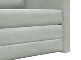 Folding Sofa Bed Light Grey 74 x 77 x 81 cm Velvet 42030486