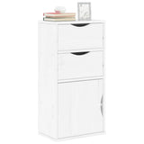 Side Cabinet with Drawers "ODDA" White 40x24x79 cm Solid Wood Pine 4103598