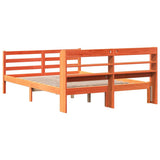 Bed Frame without Mattress Wax Brown 140x190 cm Solid Wood Pine 3306659