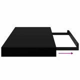 Floating Wall Shelves 4 pcs Black 50x23x3.8 cm MDF 323831