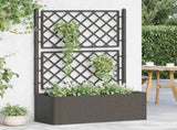 Garden Raised Bed with Trellis and Self Watering System Anthracite 313969