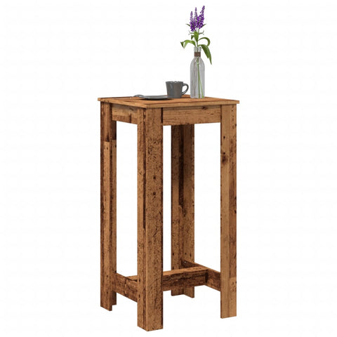 ZNTS Bar Table Old Wood 51x50x103.5 cm Engineered Wood 854407