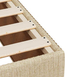 Bed Frame without Mattress Cream 90x190 cm Single Fabric 3284905