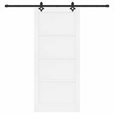 Sliding Door ORKDAL White 93 x 211 cm Solid Pine Wood 3333657