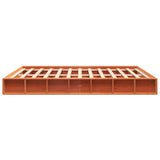 Bed Frame without Mattress Wax Brown 200x200 cm Solid Wood Pine 3211838