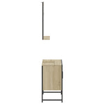 ZNTS 2 Piece Bathroom Cabinet Set Sonoma Oak Engineered Wood 3214335