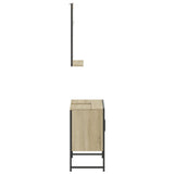 ZNTS 2 Piece Bathroom Cabinet Set Sonoma Oak Engineered Wood 3214335