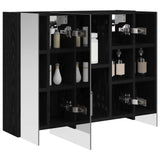 Bathroom Mirror Cabinet Black Oak 60 x 14.5 x 50 cm 889072