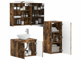 Bathroom Furniture Set 4 pcs Smoked Oak 3407411