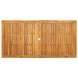 Dining Table Brown Solid acacia wood Large Durable Dining Table 366371