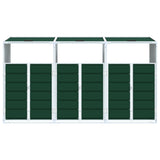 Wheelie Bin Storage for Triple Bins Green 216x81x115 cm Steel 4006179