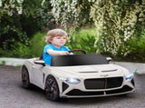 Bentley Bacalar Licensed 12V Kids Electric Car, with Remote Control, White T3398P348390