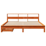 Bookcase Bed without Mattress Wax Brown 200x200 cm Solid Wood Pine 3309799