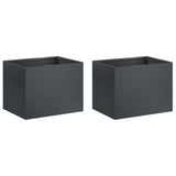 Garden Planter 2 pcs Anthracite 40 x 30 x 30 cm 8005195