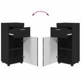 Bathroom Furniture Set TULUM 3 pcs Black 60 x 34 x 63 cm 3398025