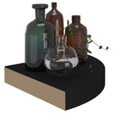 Floating Corner Shelves 4 pcs Black 25x25x3.8 cm MDF 323900