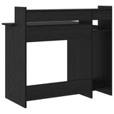 Desk with Shelf Black Oak 97 x 45 x 90 cm Engineered Wood 875242