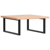 Basin Shelf Wall Mounted Steel and Solid Wood Beech 3302501