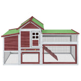 Chicken Coop Mocha 186,5x58,5x113 cm Solid Wood Pine 172230