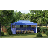 Gazebo Blue Polyester, Steel 3 x 6 m Collapsible Gazebo 41583