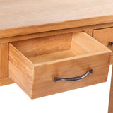 Console Table with 2 Drawers 83x30x73 cm Solid Oak Wood 241675