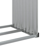 Log Holder Light Grey 120x45x140 cm Galvanised Steel 364551