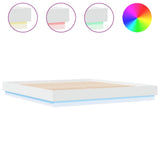 Bed Frame with LED without Mattress White 200x200 cm 3209765