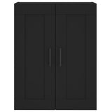 Wall Mounted Cabinet Black 69.5x34x90 cm Engineered Wood 830405