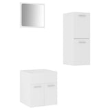 Bathroom Furniture Set White Engineered Wood 3070991