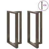 Bar Table Legs T-Shaped 2 pcs Black 60x35x cm Steel 4013095