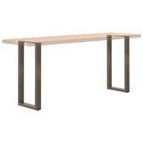 Console Table Legs U-Shaped 2 pcs Natural Steel 38x cm Steel 4013175