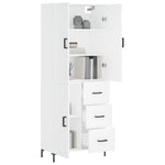 Highboard White 69.5x34x180 cm Engineered Wood 3195899