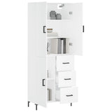 Highboard White 69.5x34x180 cm Engineered Wood 3195899