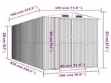 Garden Shed Dark Brown 192x440x223 cm Galvanised Steel 3147463