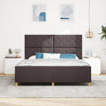 ZNTS Bed Frame - Dark Brown, 180x200 cm, Fabric 3344826