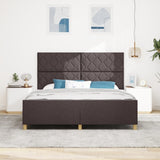ZNTS Bed Frame - Dark Brown, 180x200 cm, Fabric 3344826