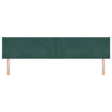 Headboard Height Adjustable Dark green 200 cm Velvet 42007290