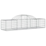 Arched Gabion Baskets 10 pcs 200x50x40/60 cm Galvanised Iron 3146265