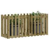 Garden Raised Bed with Fence Design 150x50x70 cm Impregnated Wood Pine 832501