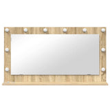 Vanity Mirror Rectangular Sonoma Oak 100 x 55 x 18 cm 868303