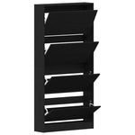 Shoe Cabinet Black oak 80 x 21 x 163.5 cm Engineered wood 3334027