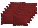 Cushion with Pillow HOUTEN 12 pcs Wine Red Faux Linen 934590