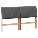 Upholstered Headboard Dark Grey 160 cm Solid Pine Wood 879385