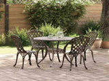 Garden Dining Set 5 pcs Bronze Aluminium 3334708