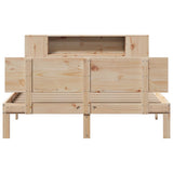 Bookcase Bed without Mattress 150x200 cm King Size Solid Wood Pine 3322634