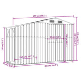 Garden Shed Brown 277x93x179 cm Galvanised Steel 364520