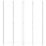 4-Panel Room Divider White 200x220 cm Fabric 350198