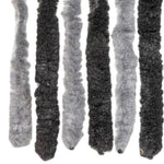 ZNTS Fly Curtain Grey and Black 90x220 cm Chenille 377328